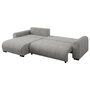 Voir la diapositive 2 : BEST MOBILIER Rosalie - canapé d'angle réversible 4 places convertible avec coffre en tissu bouclette