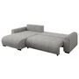Voir la diapositive 2 : BEST MOBILIER Rosalie - canapé d'angle réversible 4 places convertible avec coffre en tissu bouclette
