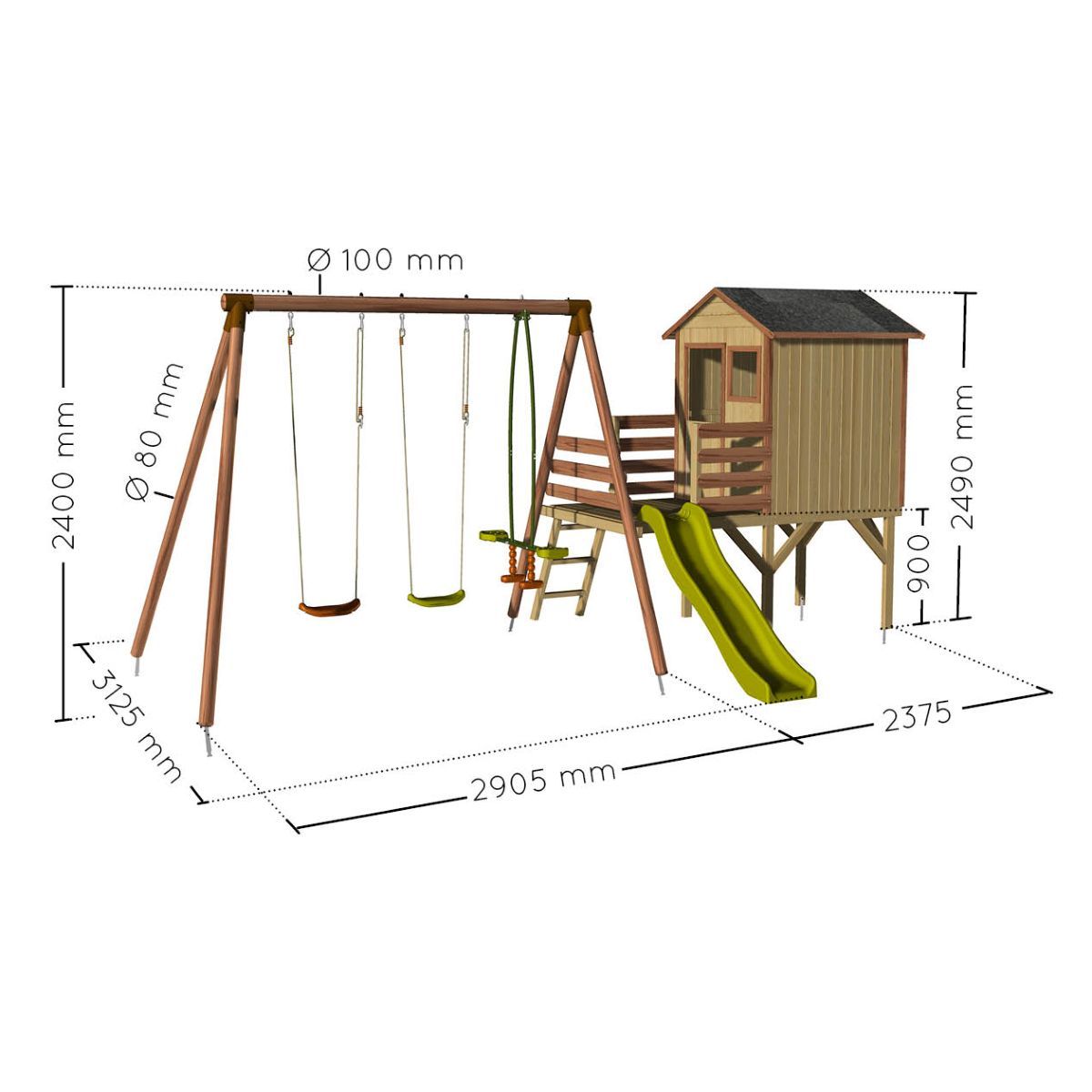 Soulet Aire de jeux en bois LYNDA