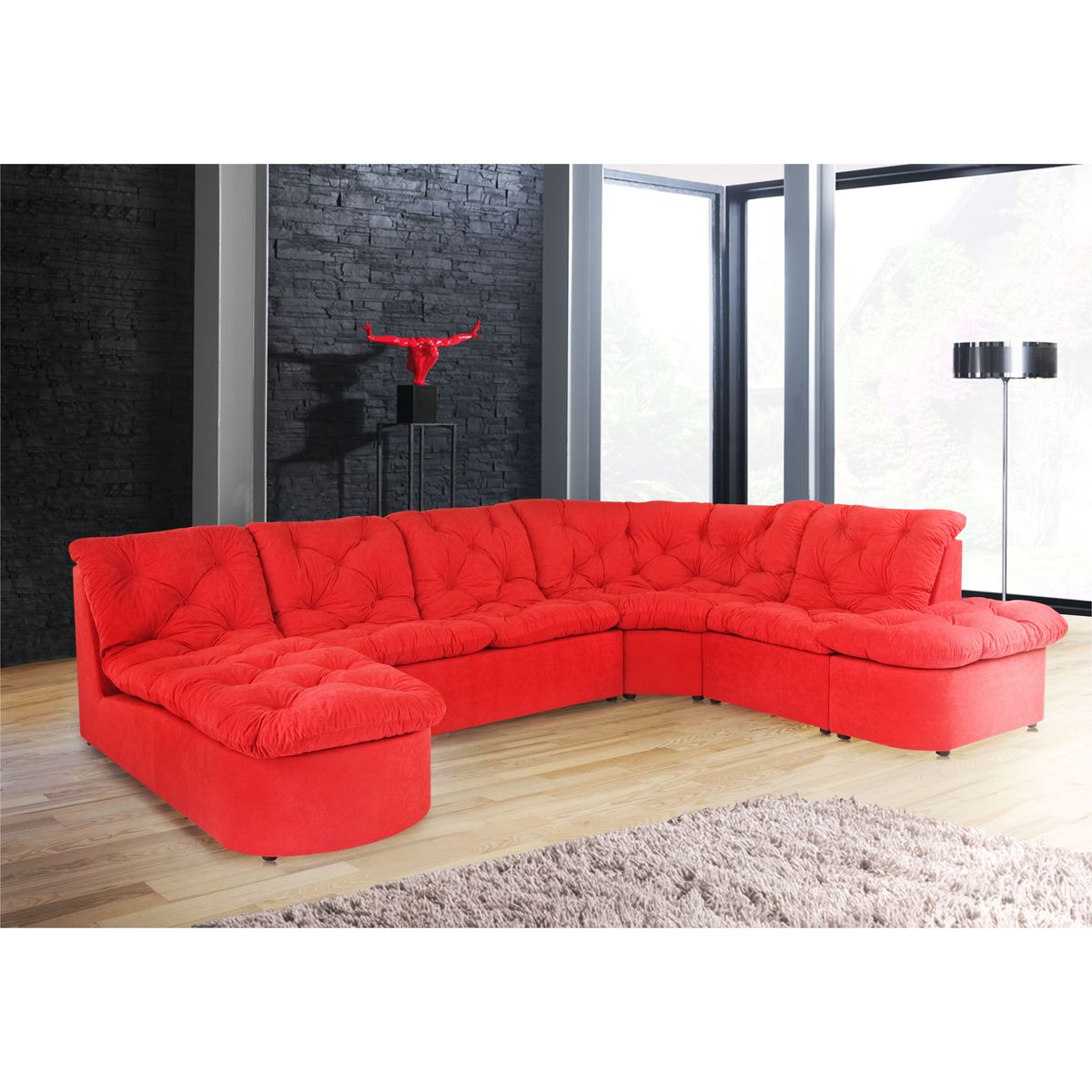 Canapé d'angle modulable