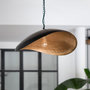 Voir la diapositive 2 : MAISON PAVANE Suspension en métal noir et doré 74 cm-Pacha
