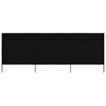 VIDAXL Paravent 3 panneaux Tissu 400 x 160 cm Noir