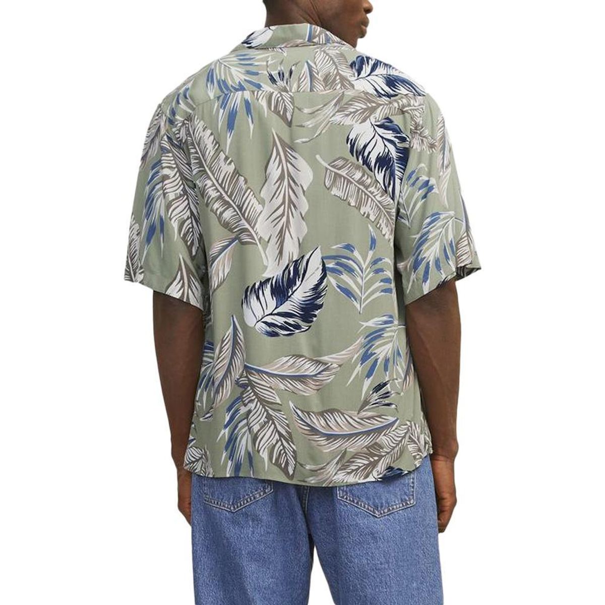 Jack & Jones Chemisette Kaki/Marine Homme Jack & Jones Resort Floral