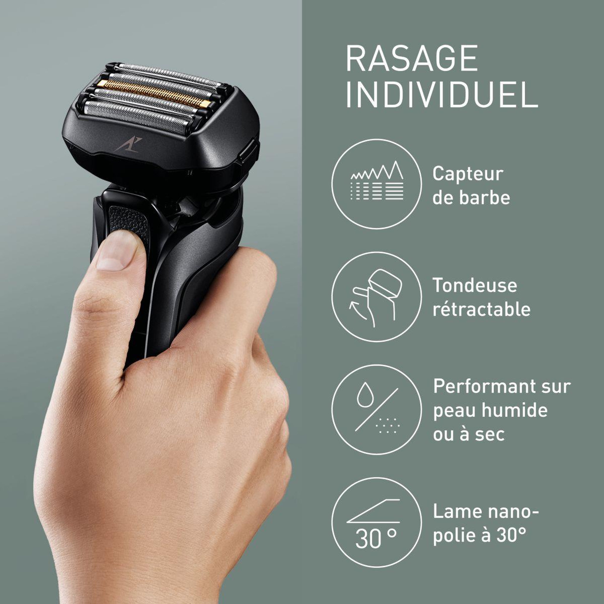 Voir la diapositive 3 : PANASONIC Rasoir électrique 5 lames ES-LV6U-K803