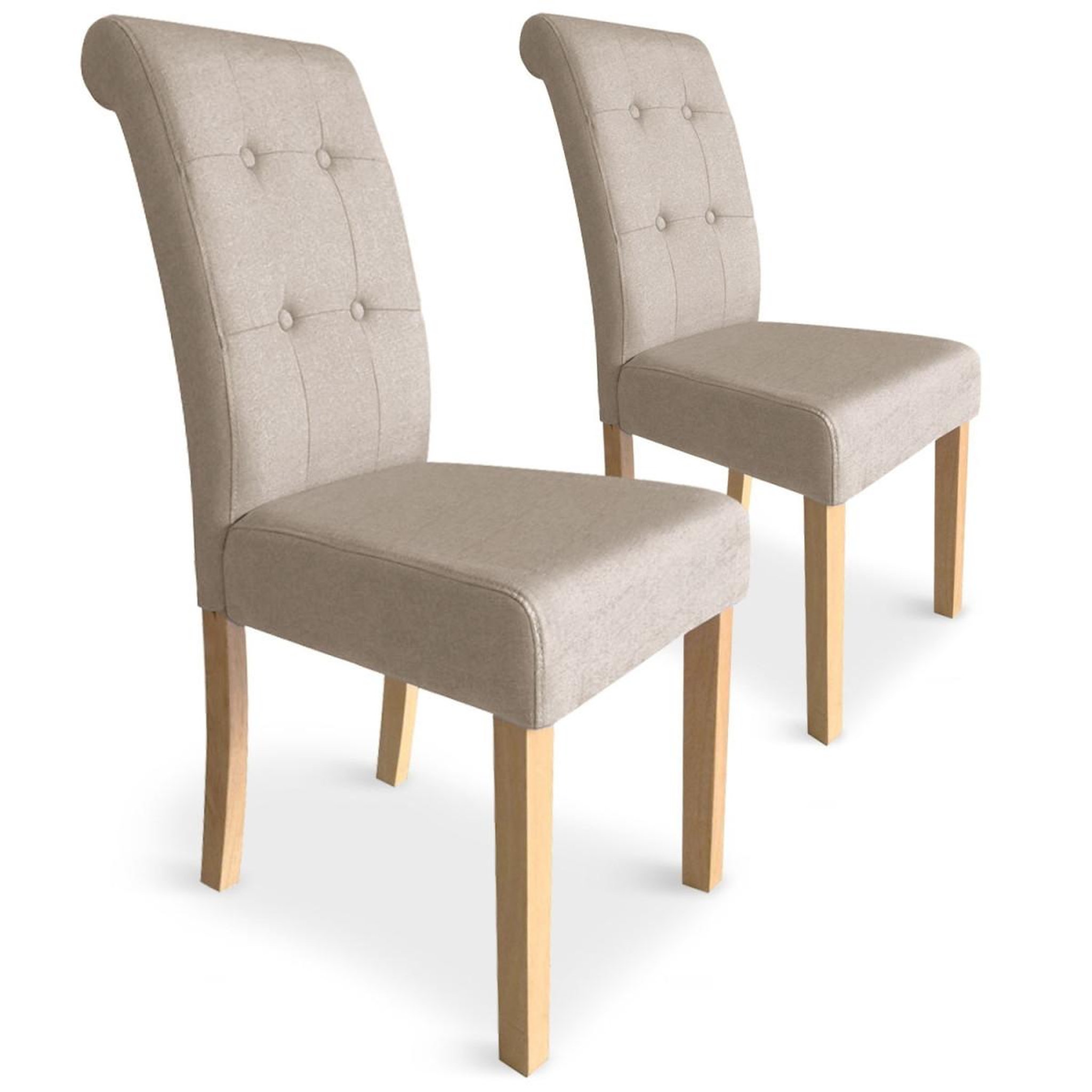Paris Prix Lot de 2 chaises design  oliver  99cm beige