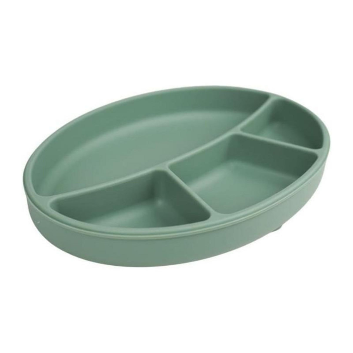 THERMOBABY Assiette ventouse - THERMOBABY - Silicone - Vert Cactus - Compartimentée et antidérapante