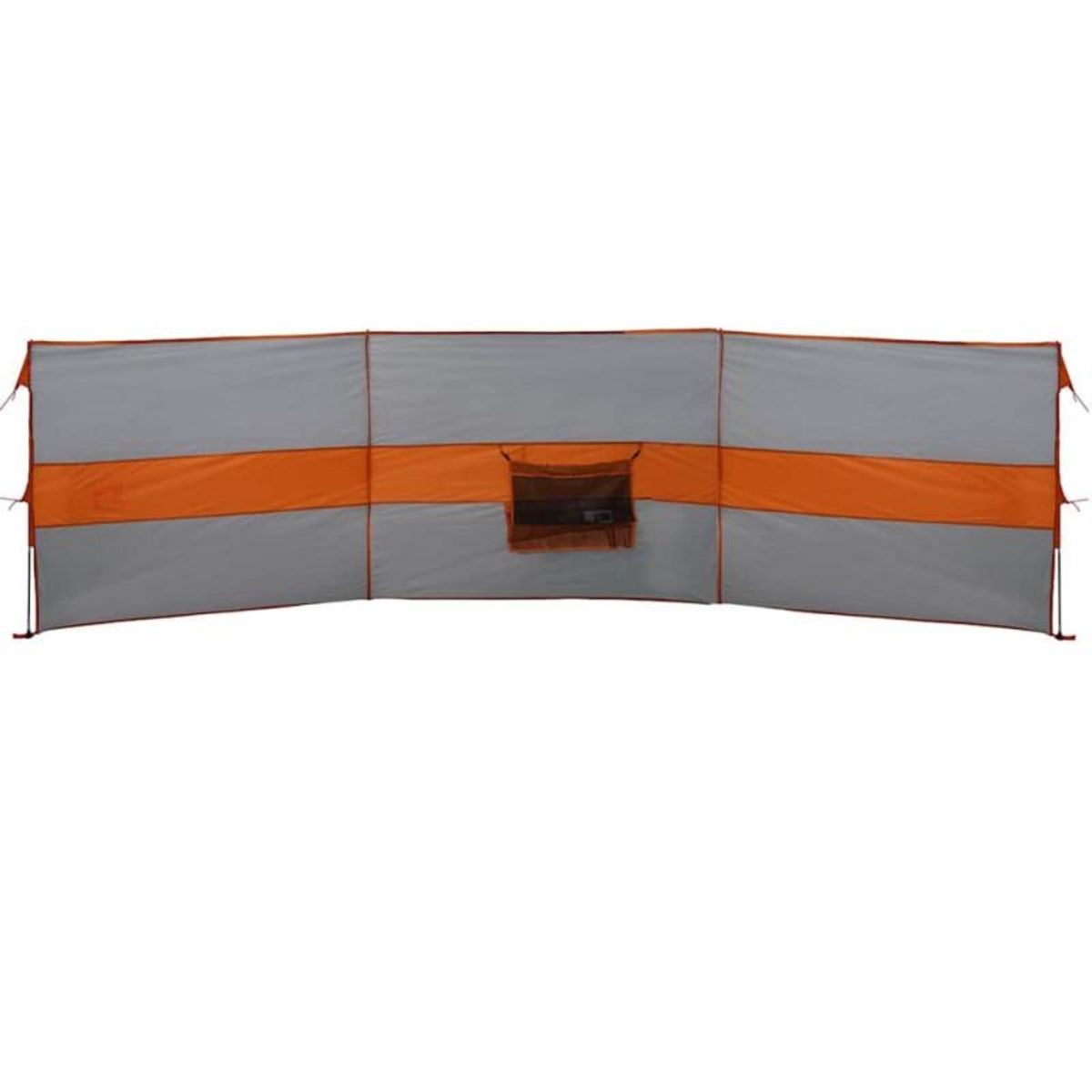 VIDAXL Brise vent de camping gris et orange 490x123 cm imperméable