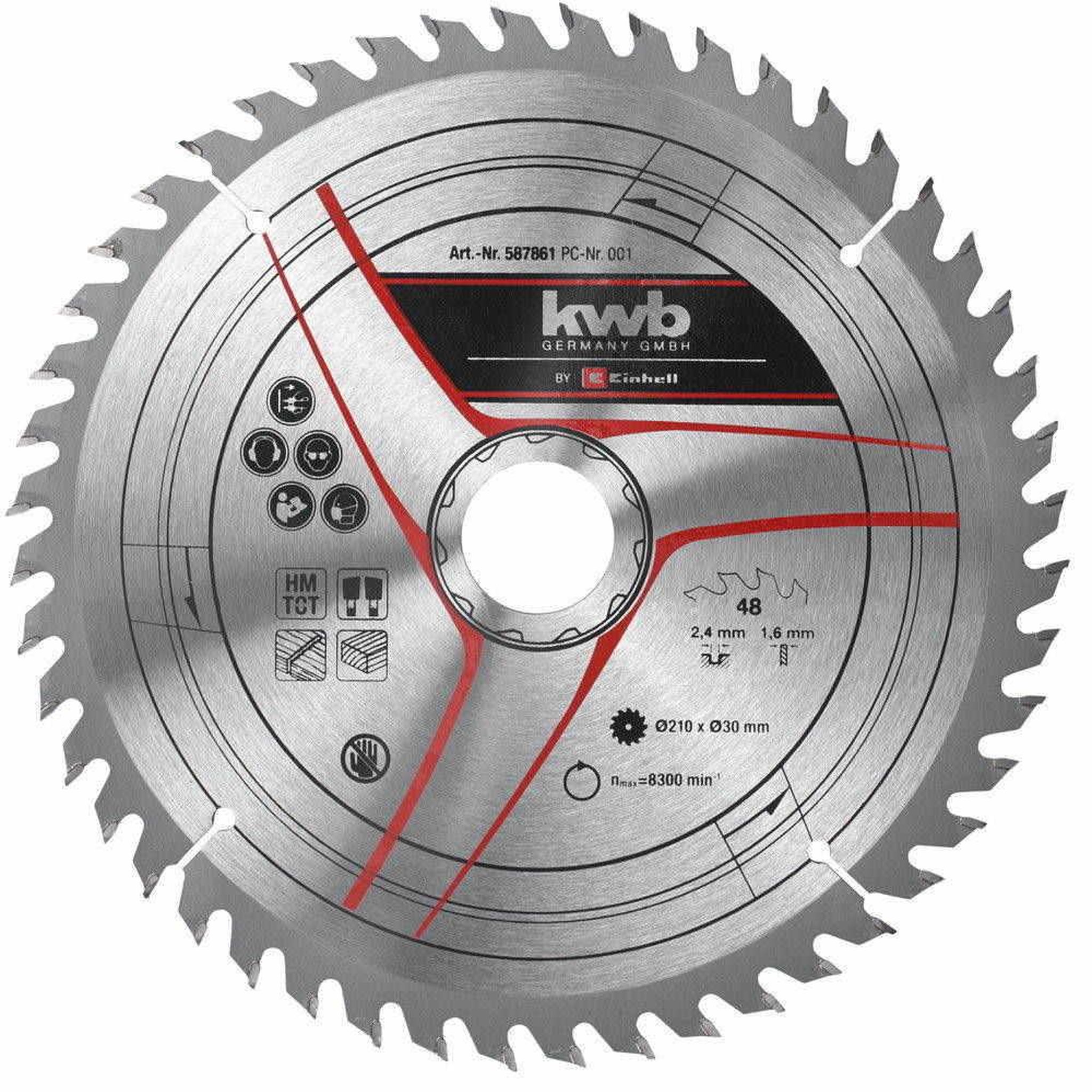 KWB Lame pour scie radiale diamètre 210x30x2,8 48 dents