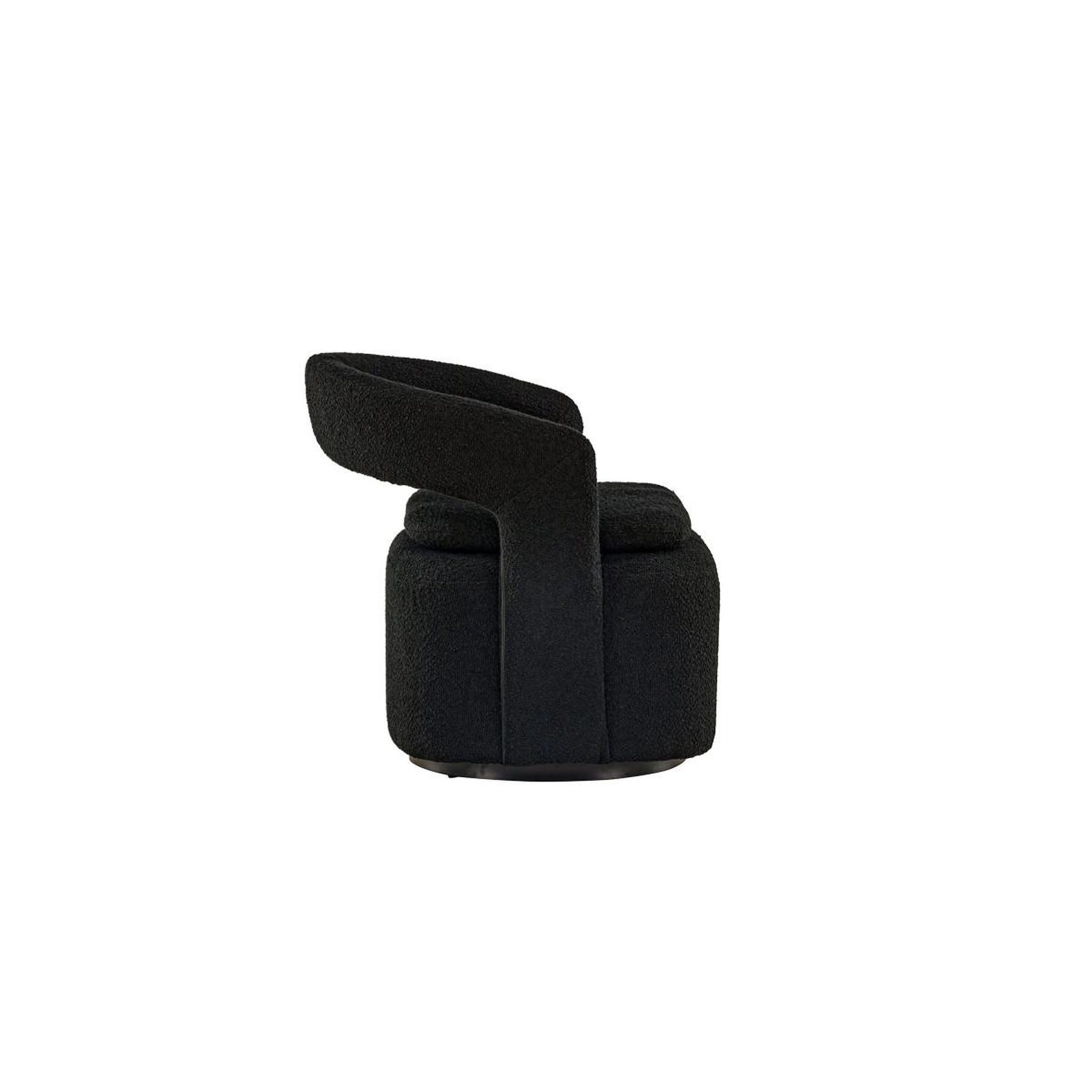 Voir la diapositive 4 : Paris Prix Fauteuil design bouclette  laurel  75cm noir