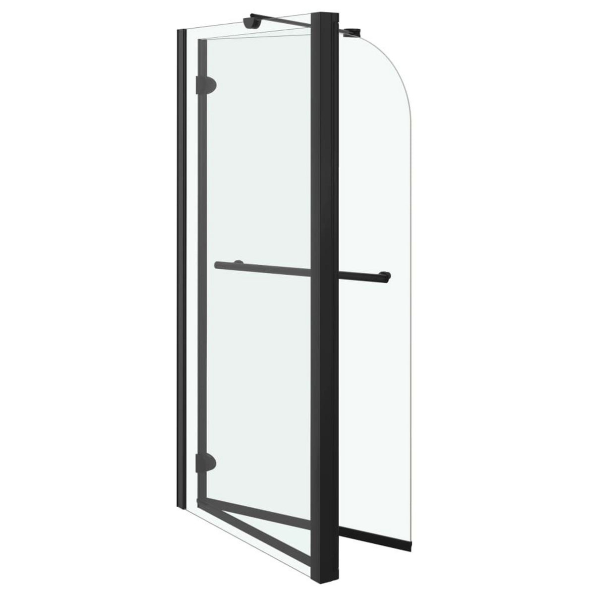 VIDAXL Cabine de douche pliante ESG 120x68x130 cm noir