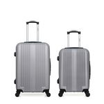 HERO HERO - Lot de 2 - Valise weekend et valise cabine LIPARI. Coloris disponibles : Gris, Rose, Beige