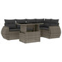 Voir la diapositive 2 : VIDAXL Salon de jardin 6 pcs avec coussins gris resine tressee