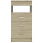 Voir la diapositive 4 : VIDAXL Armoire a tiroirs Chene sonoma 40x50x76 cm Bois d'ingenierie