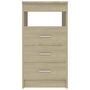 Voir la diapositive 4 : VIDAXL Armoire a tiroirs Chene sonoma 40x50x76 cm Bois d'ingenierie