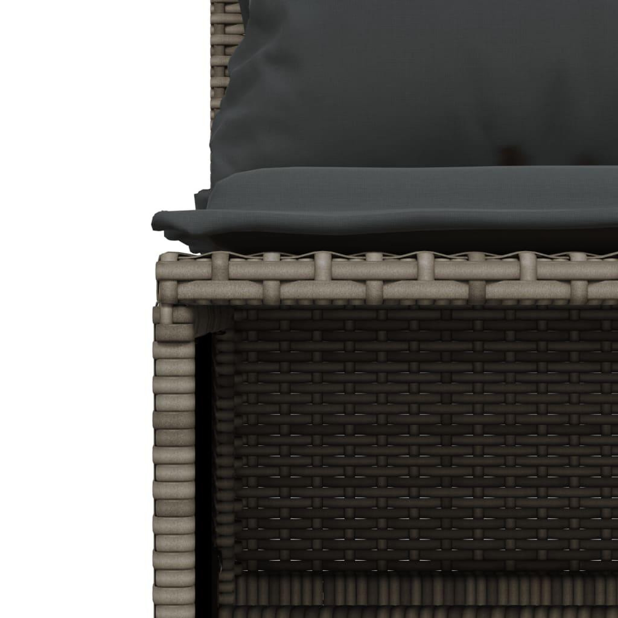 Voir la diapositive 5 : VIDAXL Salon de jardin 5 pcs avec coussins gris resine tressee