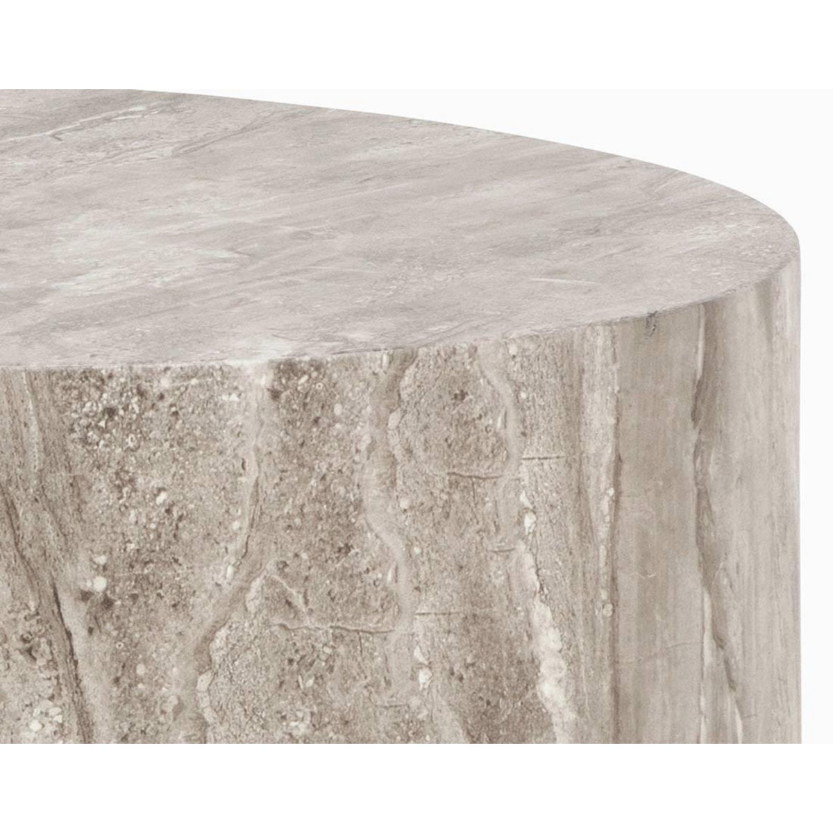 LISA DESIGN Pueblo - lot de 2 tables basses rondes - effet marbre gris - 58 et 50 cm