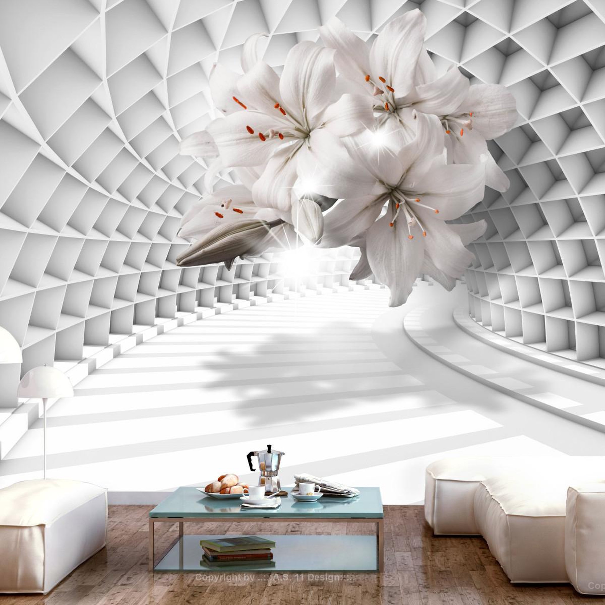 Voir la diapositive 1 : Paris Prix Papier peint  flowers in the tunnel