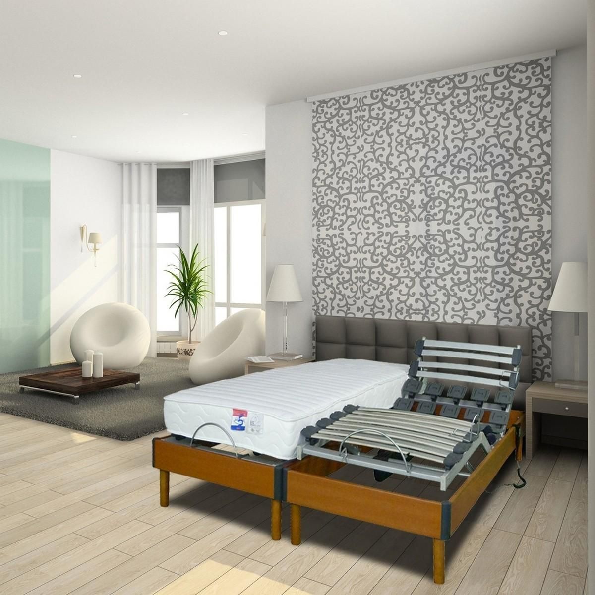 Lit relaxation électrique TPR LOMBATONIC 180x200 cm