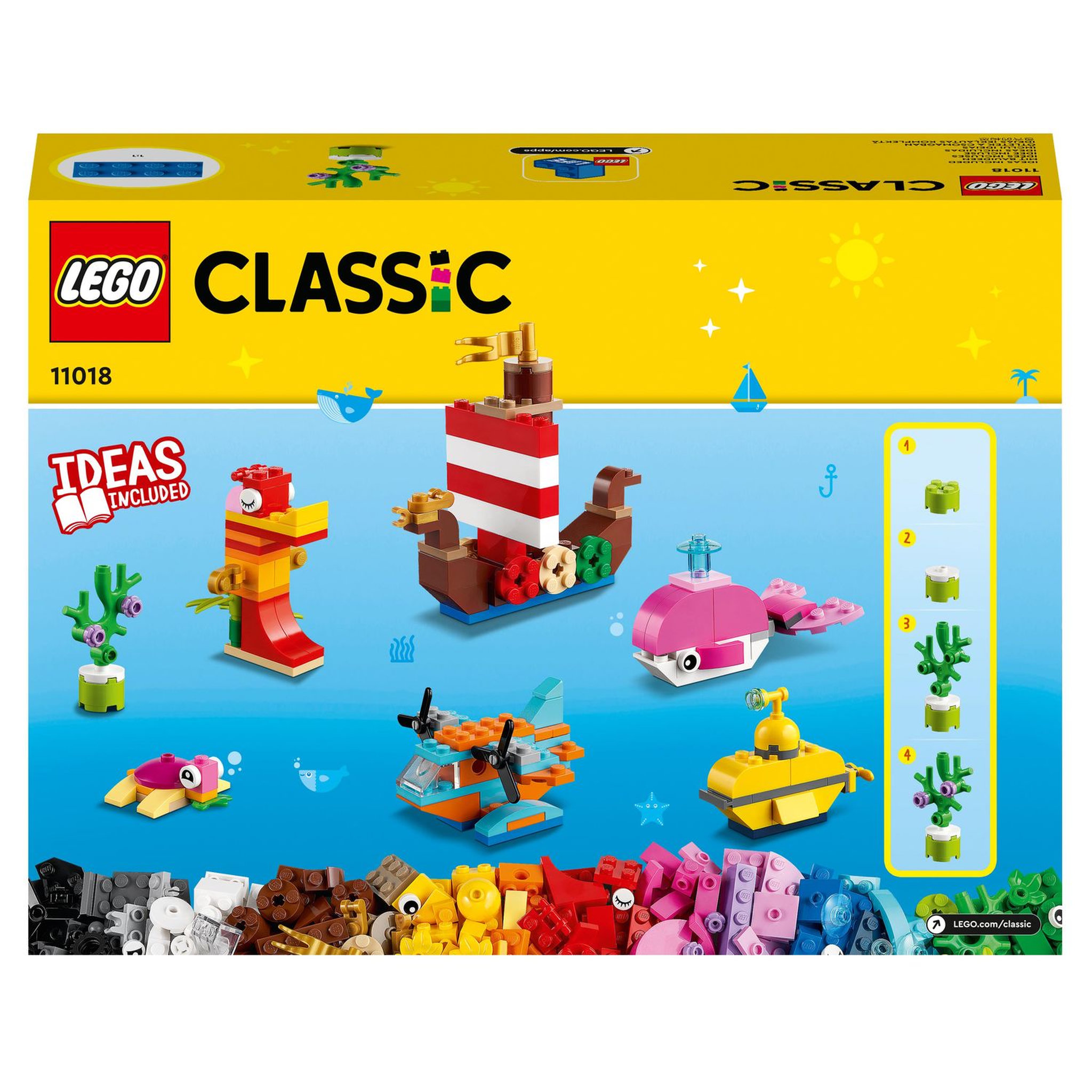 Voir la diapositive 9 : LEGO Classic 11018 - Jeux Créatifs Dans L&rsquo;Océan