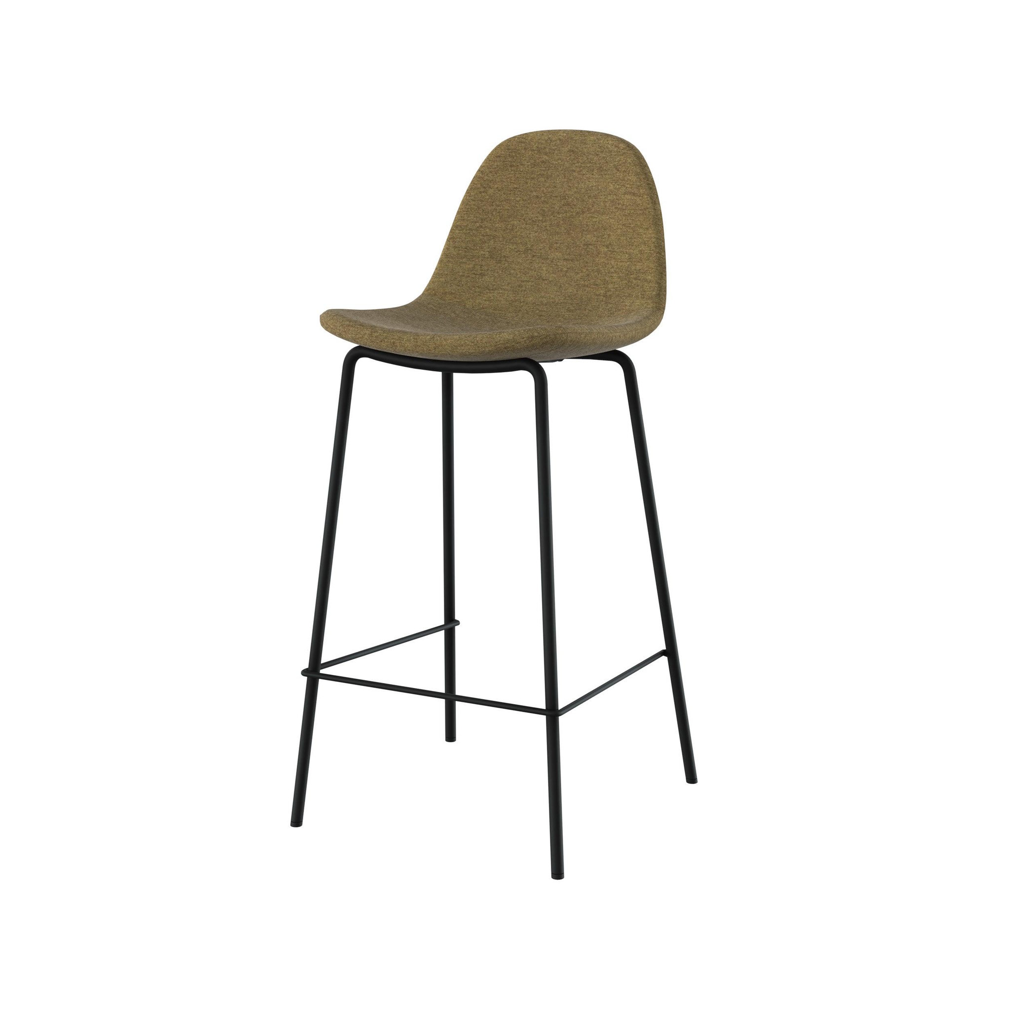 Voir la diapositive 6 : MAISON PAVANE Lot de 2 chaises pour îlot central en tissu vert kaki 65,5 cm-henrik