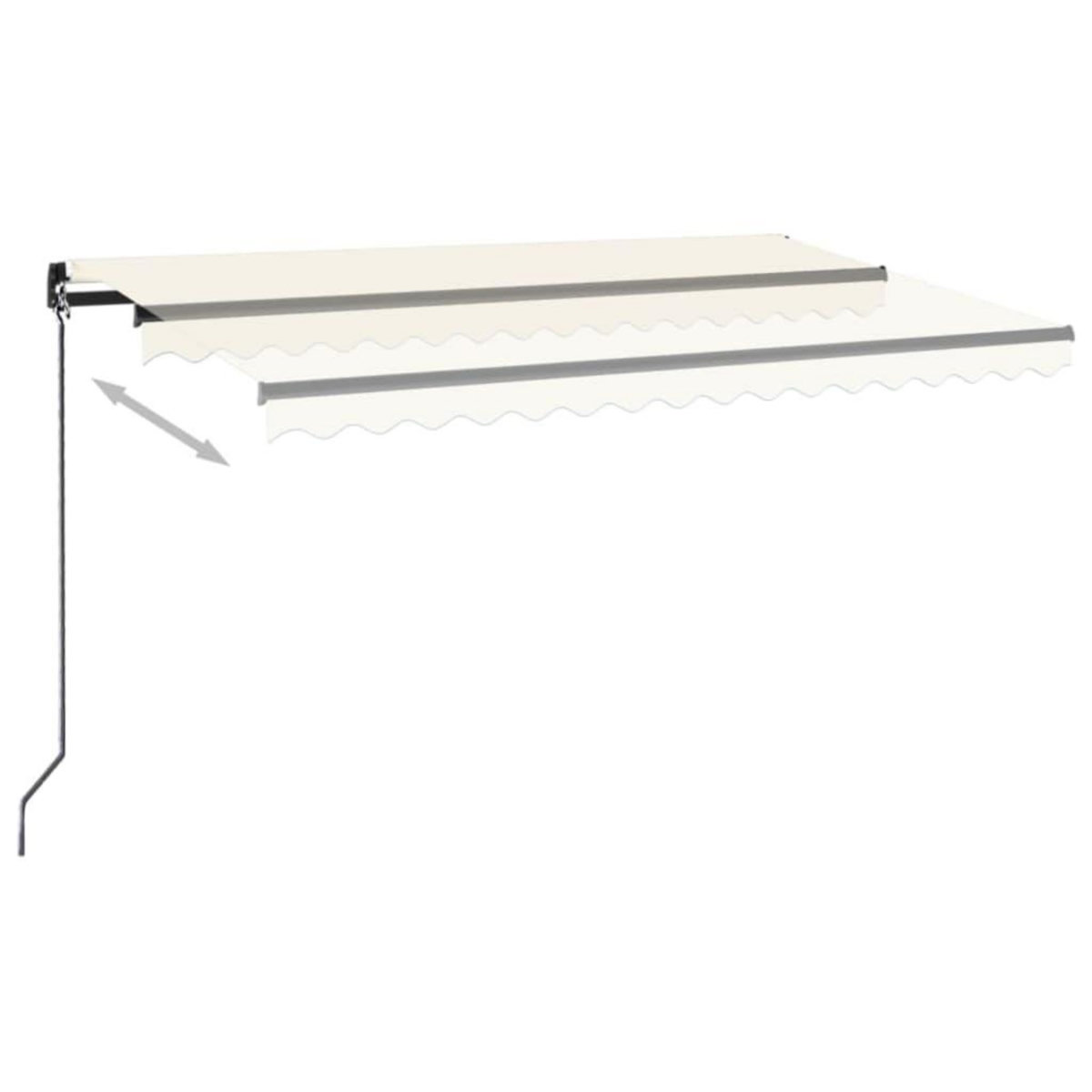 VIDAXL Auvent manuel retractable 400x350 cm Creme