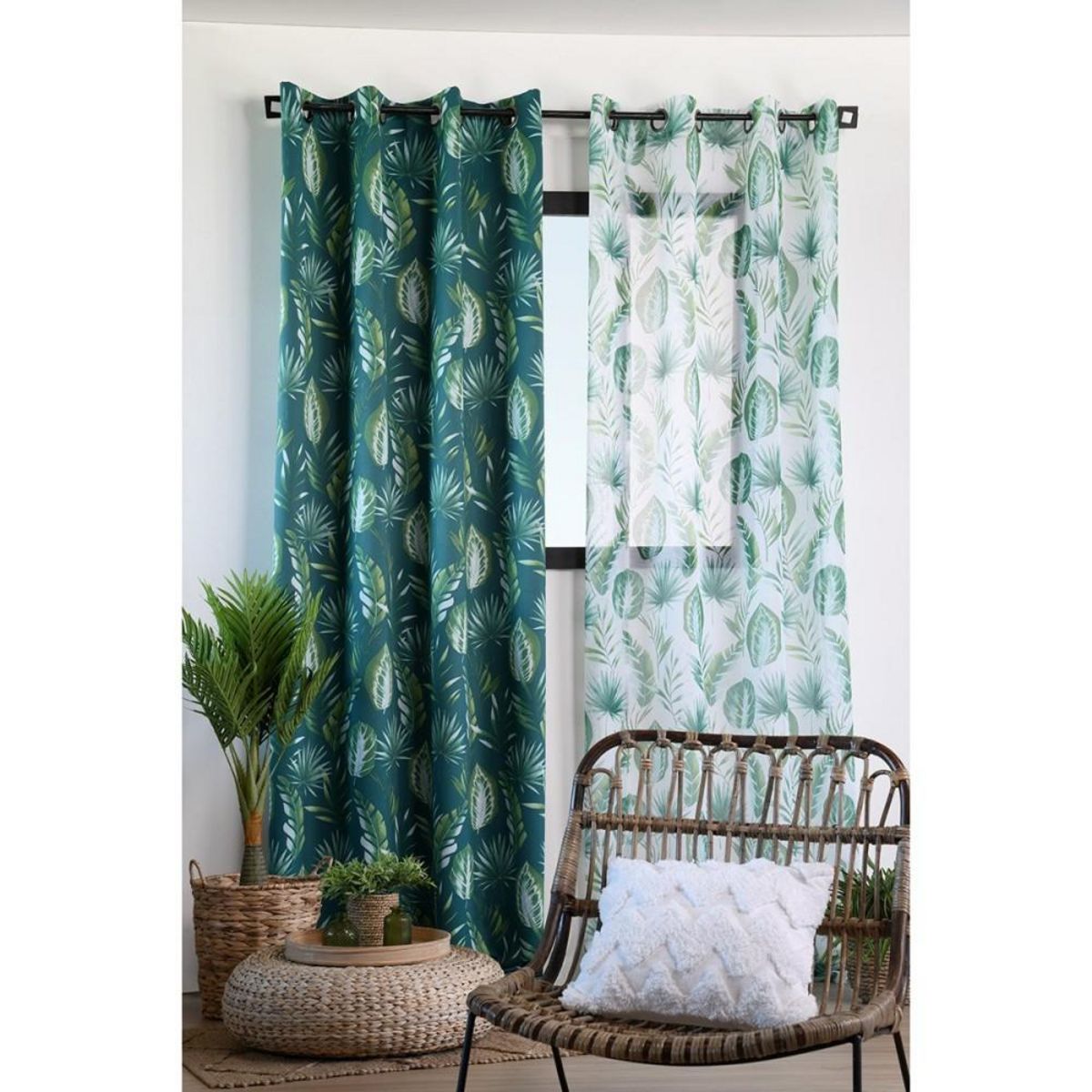 Lovely Casa Rideau à œillets occultant 140x260 Zéphyr vert