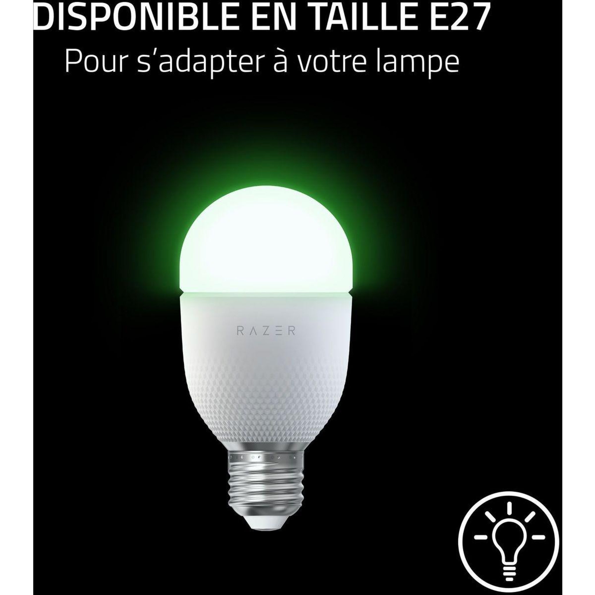 Voir la diapositive 3 : Razer Lampe led aether smart bulb e27