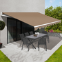 Voir la diapositive 2 : ID MARKET Store banne manuel 3,80x3 M taupe
