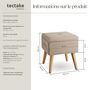 Voir la diapositive 6 : tectake Pouf avec espace de rangement carré sable