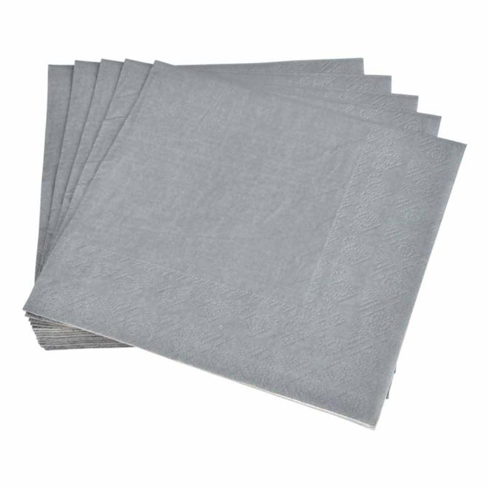 HOMEA Lot de 20 serviettes en papier  vitamine  33x33cm gris