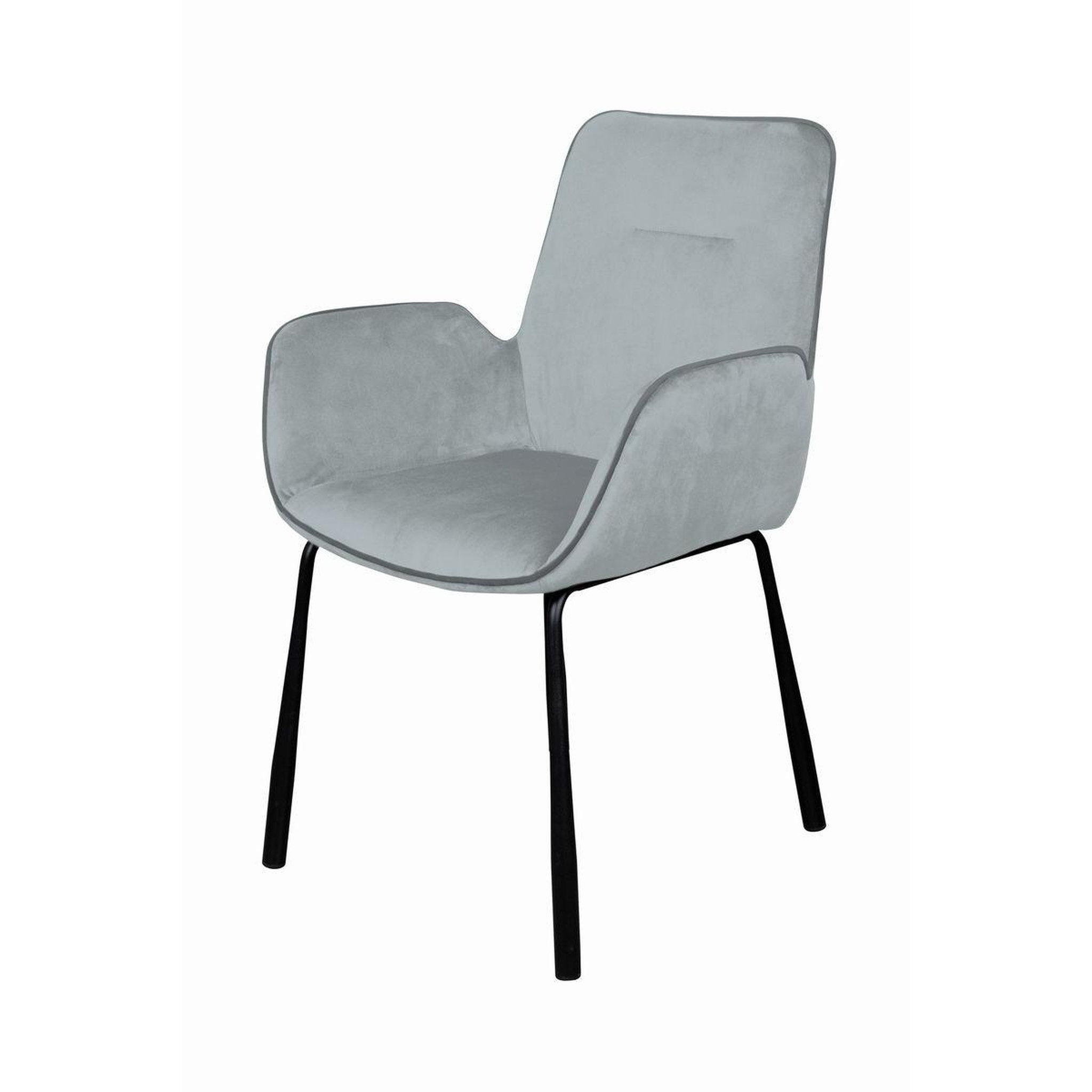 Paris Prix Chaise design en velours  eliot  87cm gris