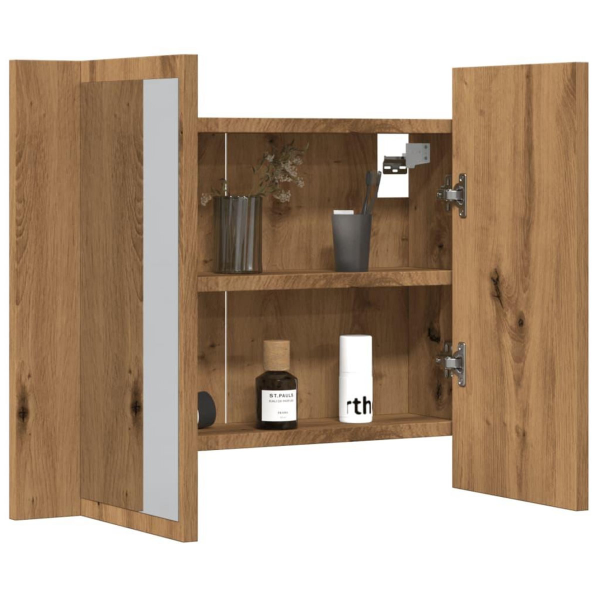 VIDAXL Armoire a miroir LED chene artisanal 60x12x45cm bois ingenierie