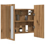 Voir la diapositive 5 : VIDAXL Armoire a miroir LED chene artisanal 60x12x45cm bois ingenierie