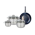 ELO Ensemble de 1 Poêle de cuisson 28 cm et 3 faitouts 14, 20 et 24 cm Elo Prima Brillant