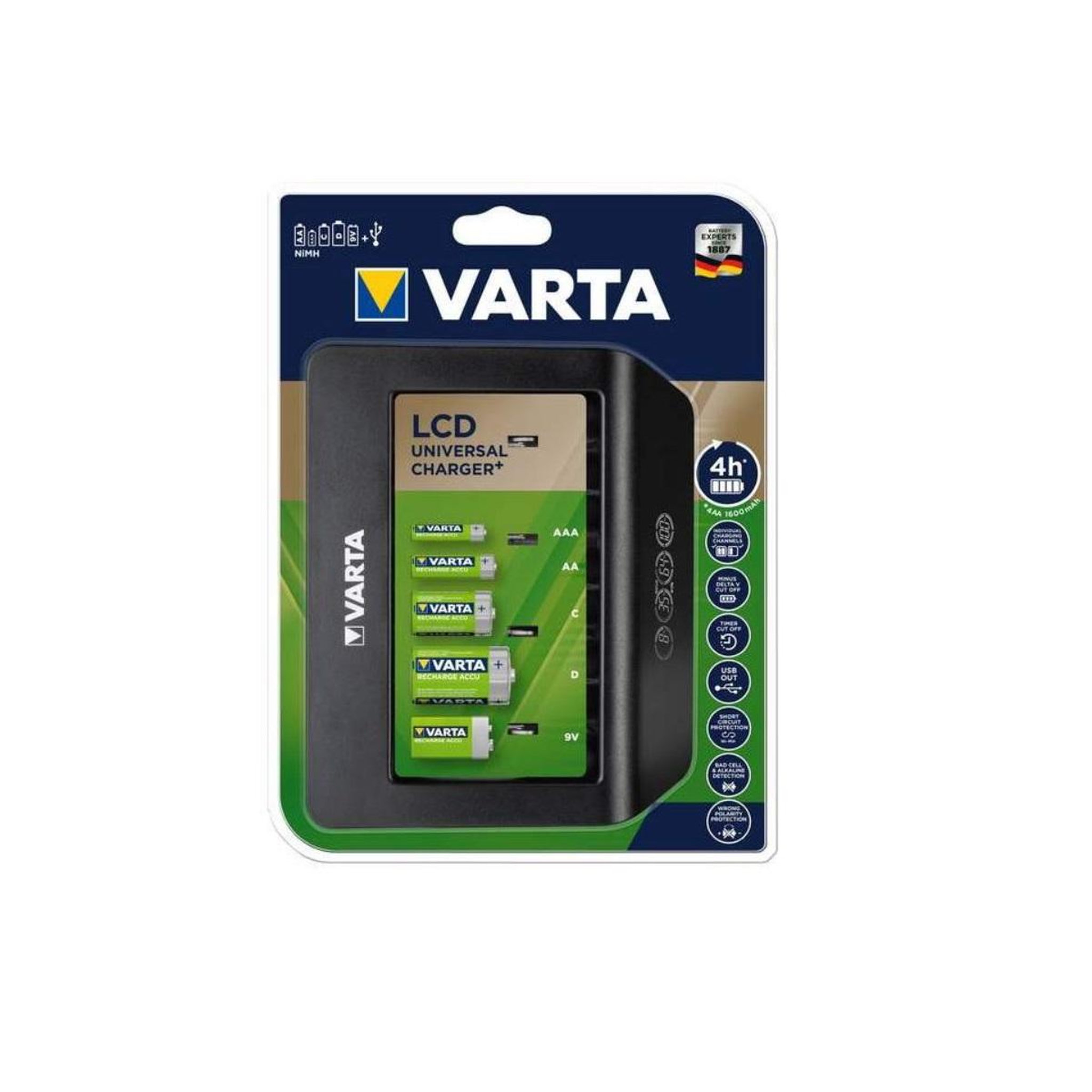 Voir la diapositive 1 : Varta Chargeur universal lcd sans accus - 57688101401