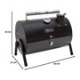 Voir la diapositive 3 : Habitat et Jardin Barbecue charbon de bois portable  Captain  - 42 x 27 x 43 cm - Noir