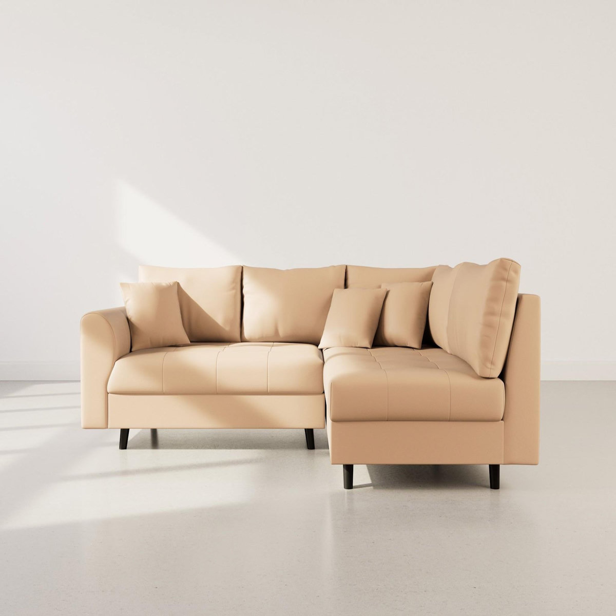 LISA DESIGN Rune - canapé d'angle droit 4 places en simili