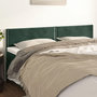 Voir la diapositive 1 : VIDAXL Tetes de lit 2 pcs Vert fonce 100x5x78/88 cm Velours