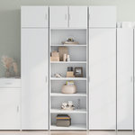 VIDAXL Buffet haut blanc 70x41x185 cm bois d'ingenierie