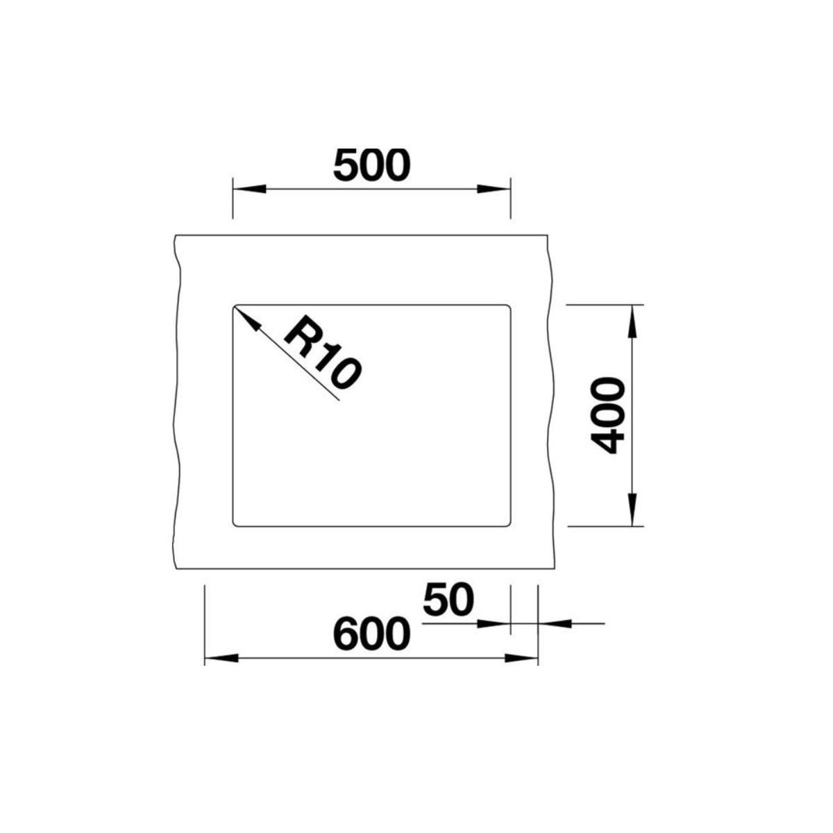 Blanco Evier à encastrer 60cm silgranit anthracite - 523432