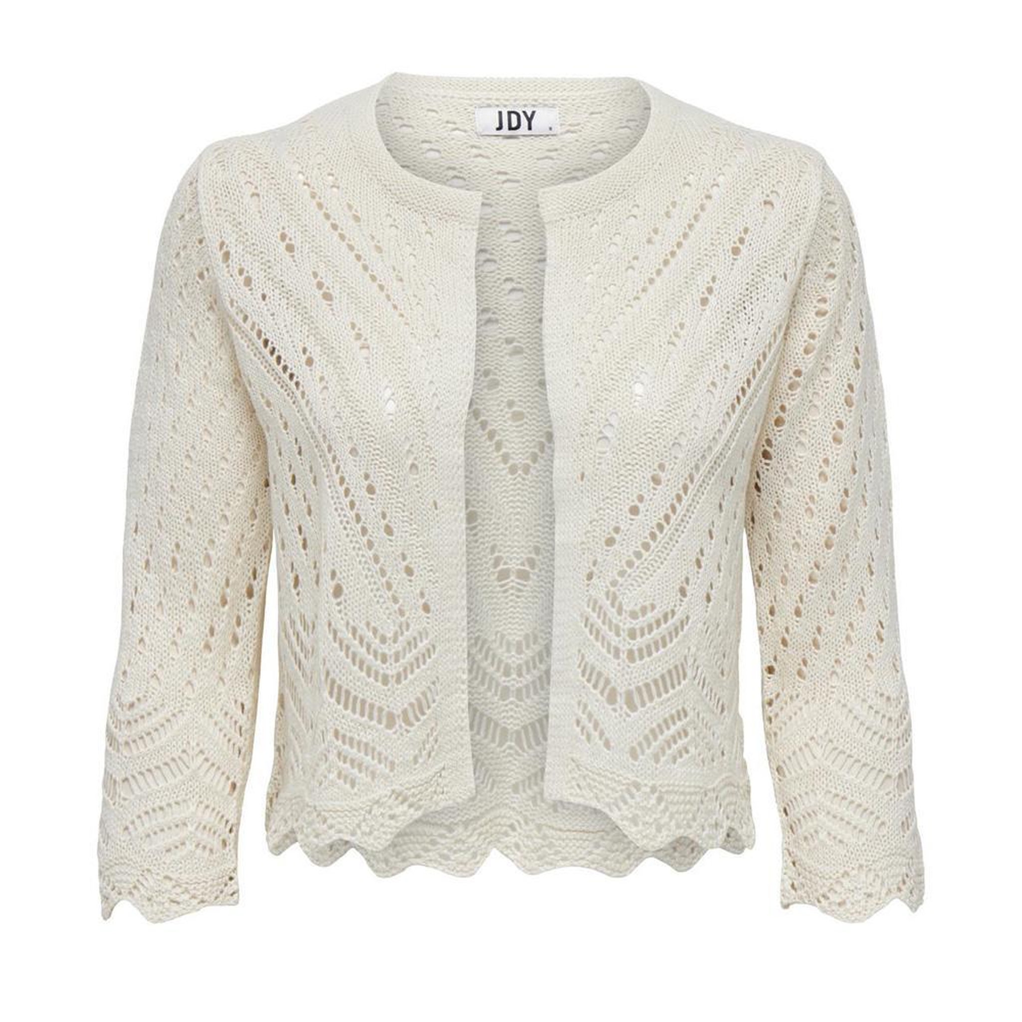 Voir la diapositive 2 : JACQUELINE DE YONG Cardigan Ecru FemmeJDY Sun 3/4 Cropped