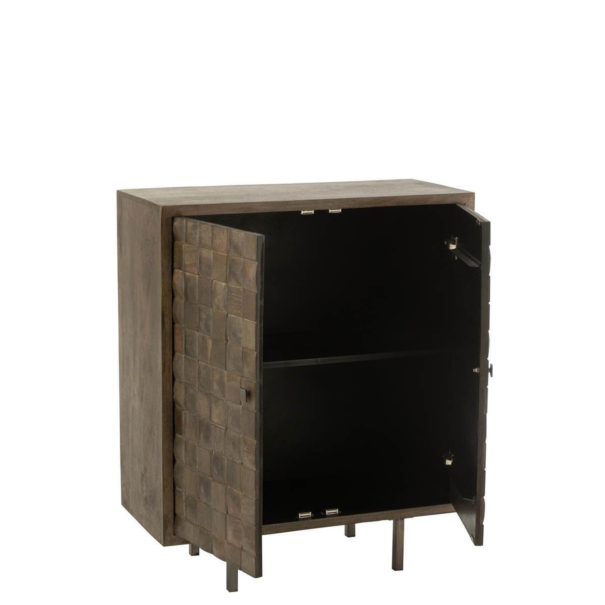 Voir la diapositive 3 : J-LINE Commode 2 portes  pino  104cm marron