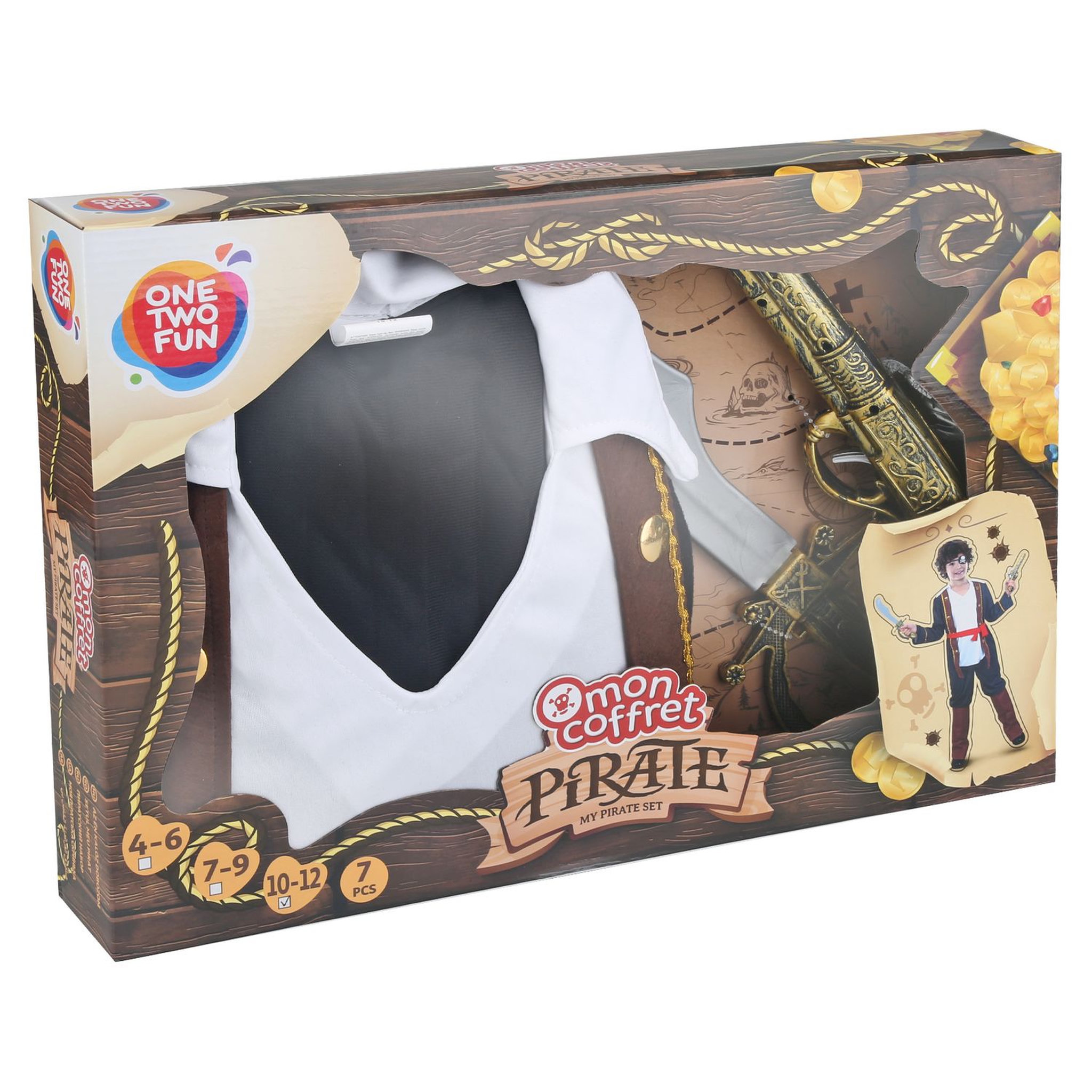 Voir la diapositive 1 : One Two Fun Coffret déguisement pirate