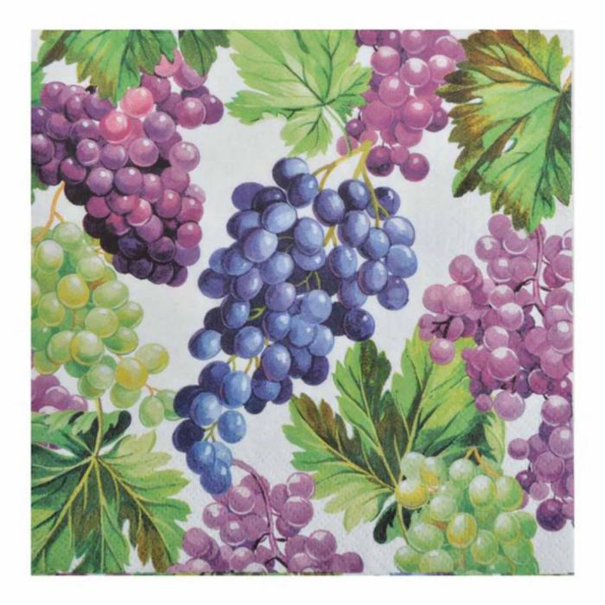 Paris Prix Lot de 20 Serviettes en Papier  Raisins  33x33cm Rose