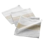 Paris Prix Lot de 3 Serviettes de Table  Iliade  40x40cm Gris