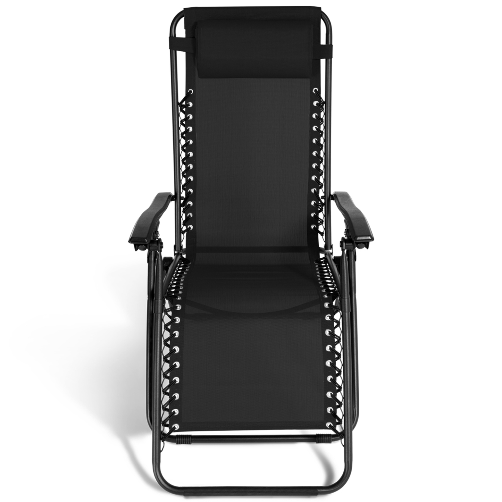 Voir la diapositive 3 : ID MARKET Lot de 2 fauteuils de jardin inclinables relax grand confort noir