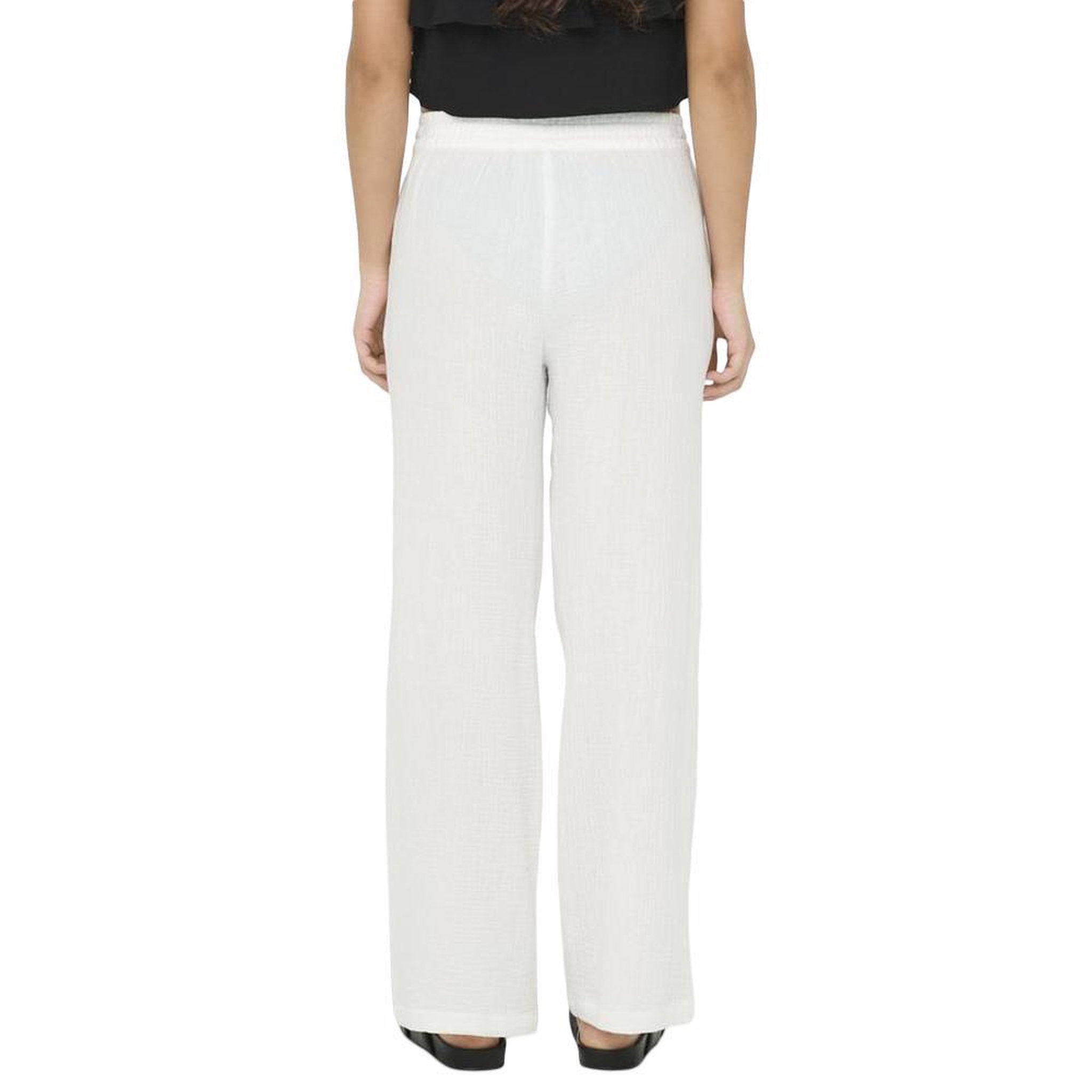 Voir la diapositive 2 : JACQUELINE DE YONG Pantalon Fluide Blanc Femme JDY PHANTOM