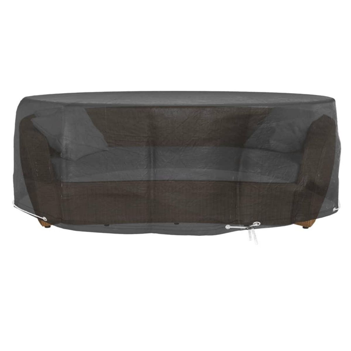 VIDAXL Housse pour salon îlot 10 œillets Ø236x67 cm rond