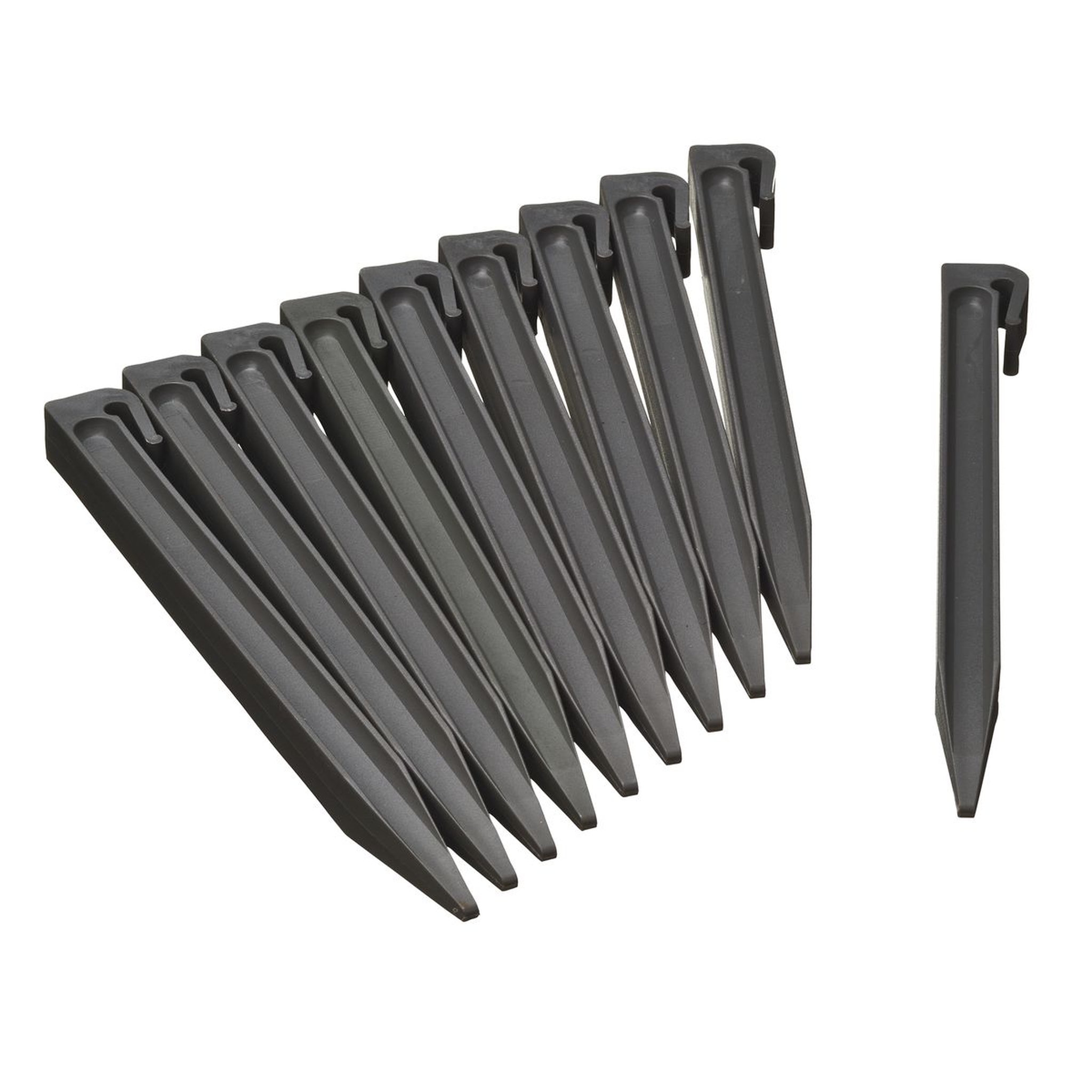 Nature Ancres pour bordure de jardin - Polypropylène - Gris x10