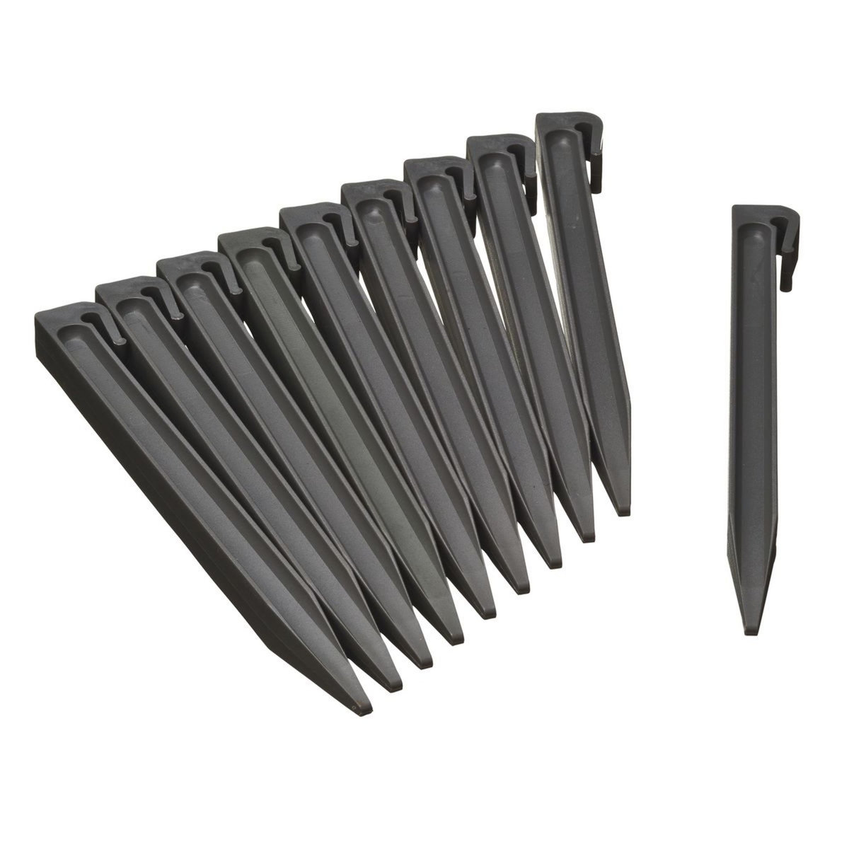 Nature Ancres pour bordure de jardin - Polypropylène - Gris x10